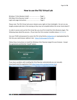 How to use the FSU Virtual Lab