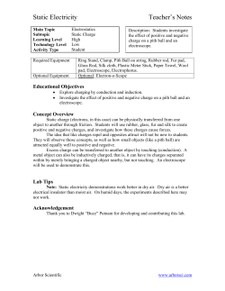 Teacher Notes and Student Worksheets