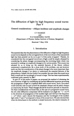 The diffraction of light by high frequency sound waves