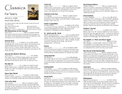 Classics - Teen Site @ Emma Clark Library