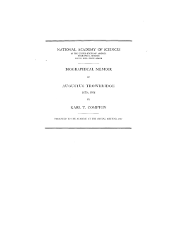 biographical memoir augustus trowbridge