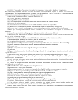 6A-10.0318 Postsecondary Preparatory Instruction Curriculum and