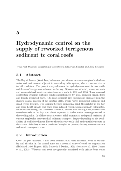 5 Hydrodynamic control on the supply of reworked terrigenous