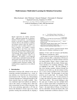Multi-instance Multi-label Learning for Relation Extraction