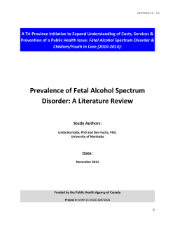 Prevalence of Fetal Alcohol Spectrum Disorder