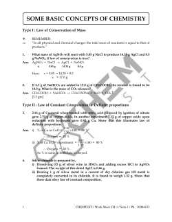 SOME BASIC CONCEPTS OF CHEMISTRY