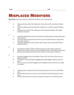 Misplaced Modifiers