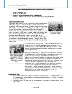 Government: Watergate Timeline