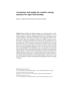 Asymmetric and sample size sensitive entropy measures for