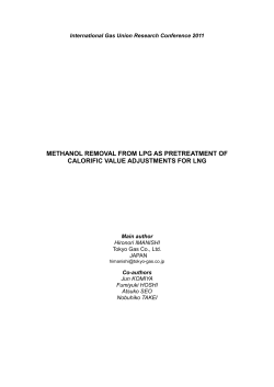 methanol removal from lpg as pretreatment of calorific value