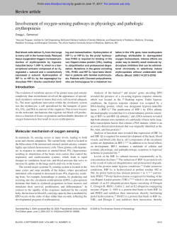 Involvement of oxygen-sensing pathways in