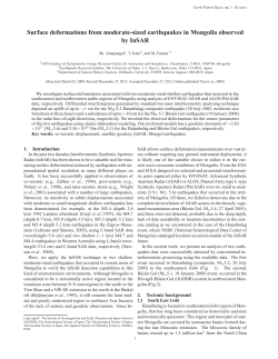Surface deformations from moderate-sized earthquakes in Mongolia