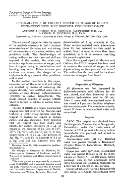 DETERMINATION OF URINARY COPPER BY MEANS OF DIRECT