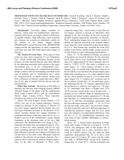 MESSENGER Views of Crater Rays on Mercury