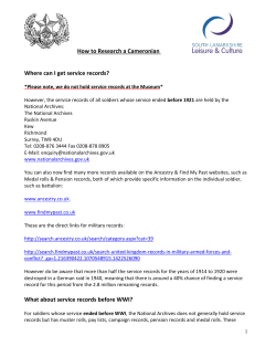 Cameronian Research Guide - South Lanarkshire Leisure and Culture