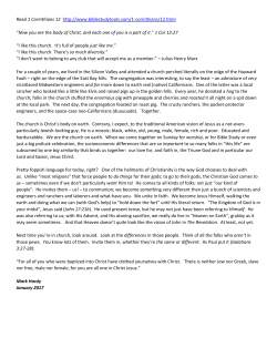 Jan 2017 Mark Hardy on the Body of Christ