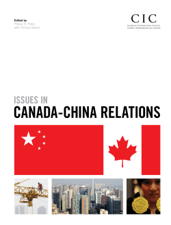 Issues in Canada-China Relations