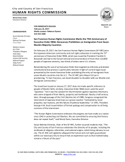 Denounces Prohibition on - San Francisco Human Rights Commission