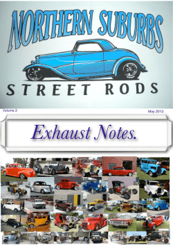 NSSR Exhaust Notes - Northern suburbs street rods, Lake Mulwala
