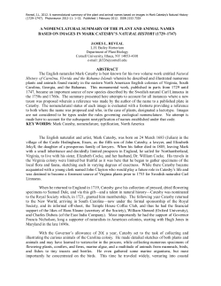 A nomenclatural summary of the plant and animal