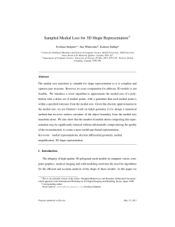 Sampled Medial Loci for 3D Shape Representation