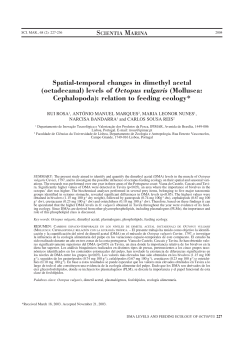 (octadecanal) levels of Octopus vulgaris - ICM-CSIC