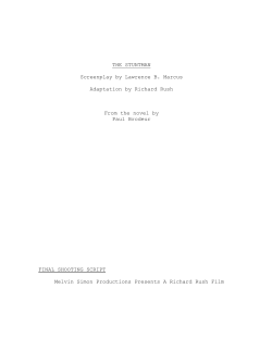 "The Stunt Man" - Final Shooting Script