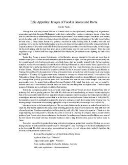 Epic Appetites: Images of Food in Greece and Rome