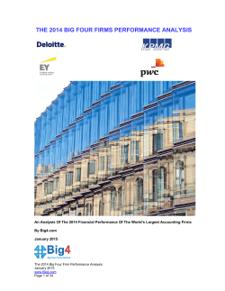 The 2014 Big Four Firms Performance Analysis