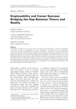 Employability and Career Success - Dr Tomas Chamorro