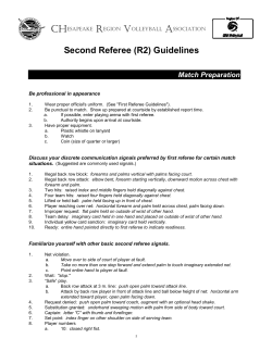 Second referee guide