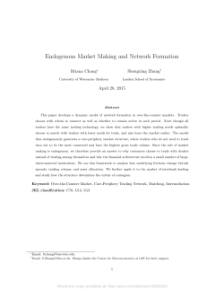 Endogenous Market Making and Network Formation