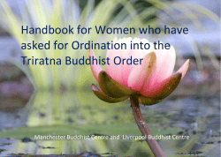 Handbook for Women who have asked for Ordination into the