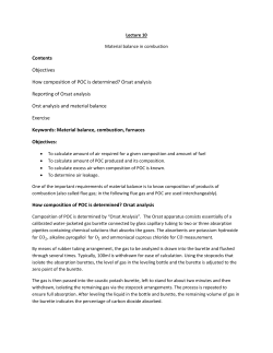 Contents Objectives How composition of POC is determined
