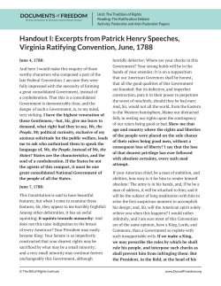 excerpts from Patrick Henry speeches - Easy Peasy All-in