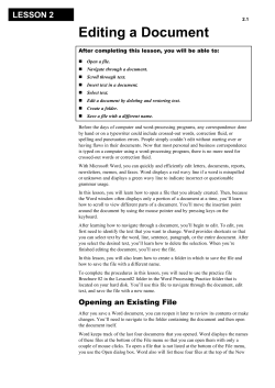 Editing a Document