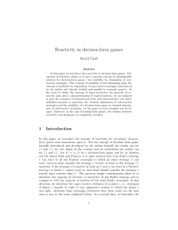 Reactivity in decision-form games