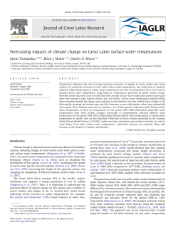 Forecasting impacts of climate change on Great Lakes surface water