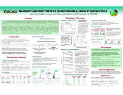 SOLUBILITY AND SORPTION OF 8:2 FLUOROTELOMER
