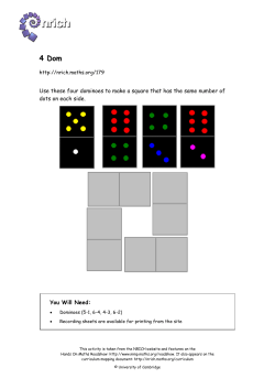 Use these four dominoes to make a square that has the same