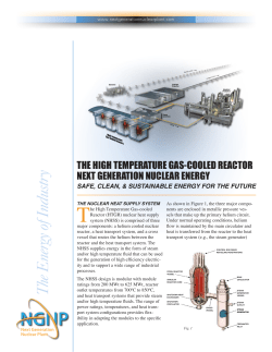 The High Temperature Gas- Cooled Reactor