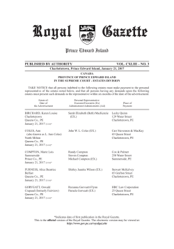 Royal Gazette January 21, 2017