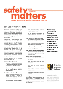 Safe Use of Conveyor Belts