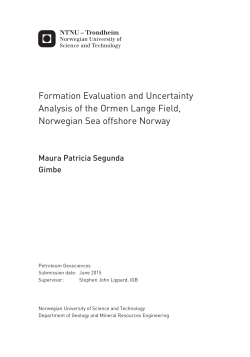 Formation Evaluation and Uncertainty Analysis of the Ormen Lange