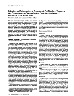 Extraction and Determination of Chloroform in