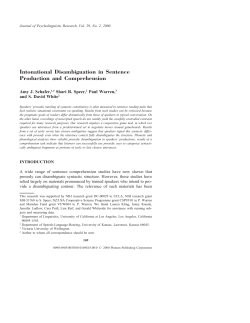 Intonational Disambiguation in Sentence Production and