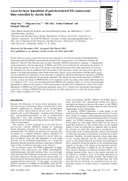 Layer-by-layer depositions of polyelectrolyte/CdTe nanocrystal films