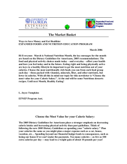 The Market Basket - UF/IFAS Extension Polk County