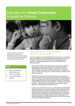 Education for Global Citizenship A Guide for Schools