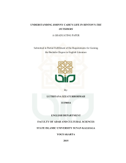 UNDERSTANDING JOHNNY CADE`S LIFE IN HINTON`S THE